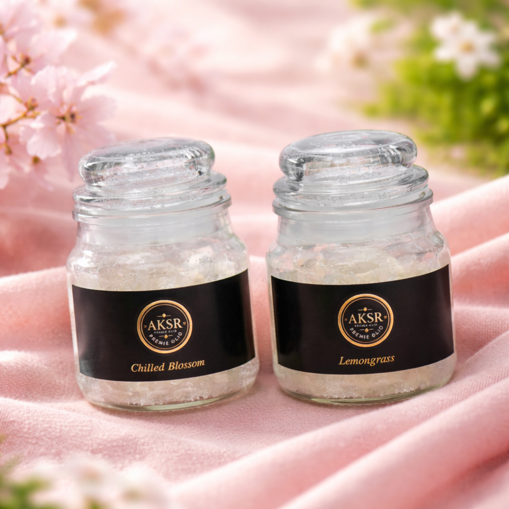 Set of 2 Chilled Blossom & Lemongrass Bhimseni Camphor Jar