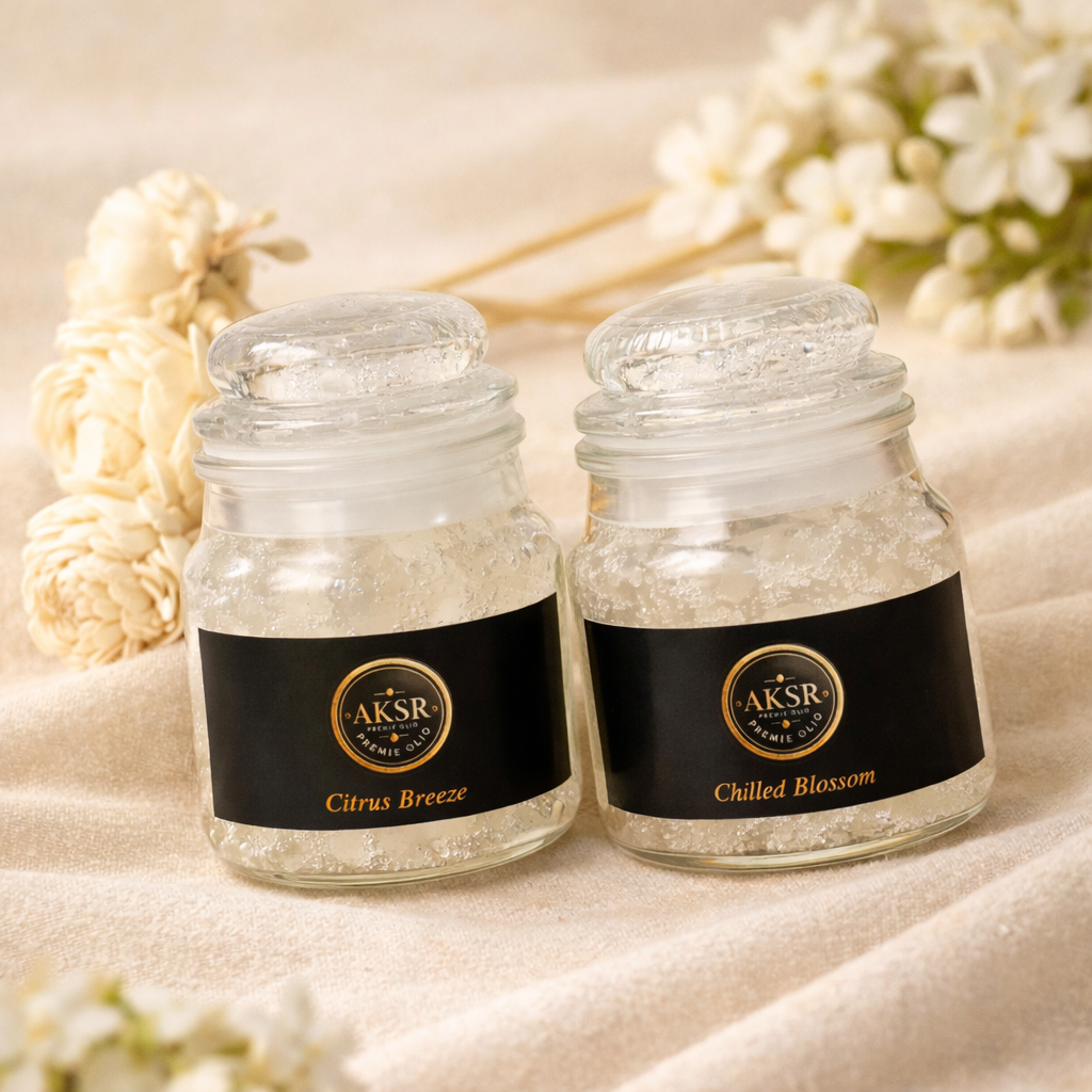 Set of 2 Citrus Breeze & Chilled Blossom Bhimseni Camphor Jar