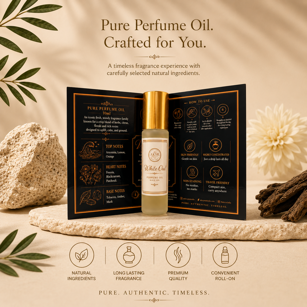 White Oud – Pure Perfume Oil Roll-On (10ml)