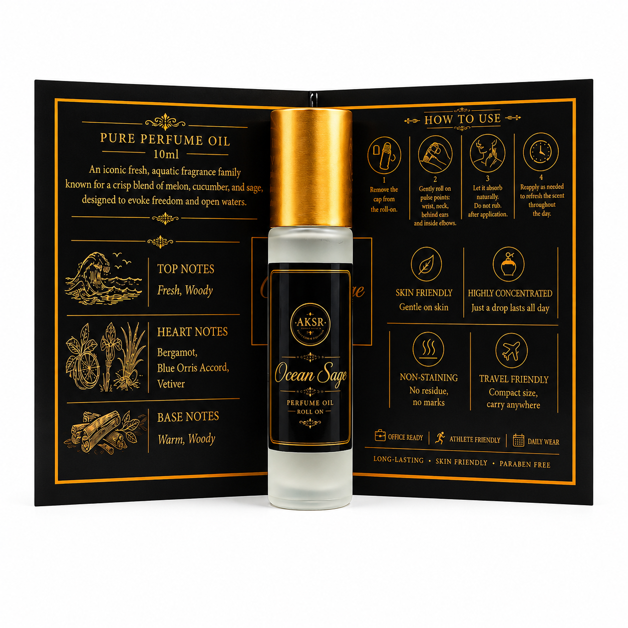 Ocean Sage – Pure Perfume Oil Roll-On (10ml)
