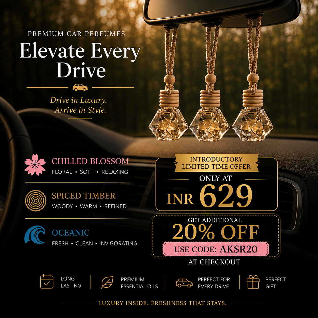 Set of Diamond Car Pefume
