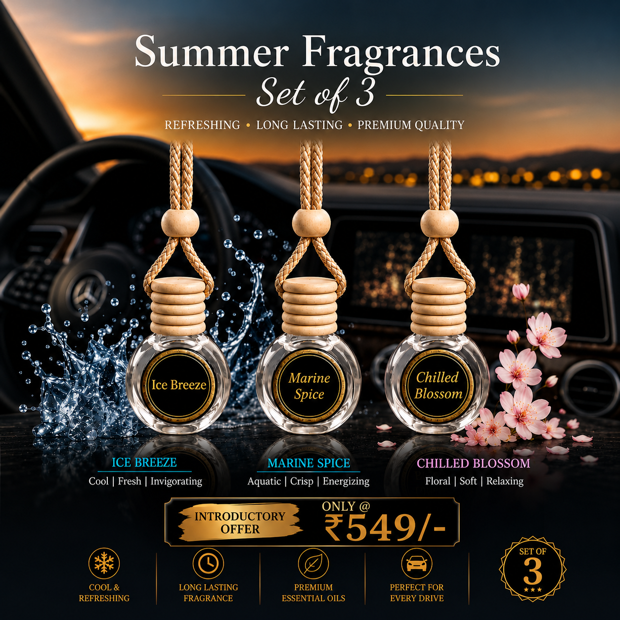 Set of 3 Summer Car Perfumes