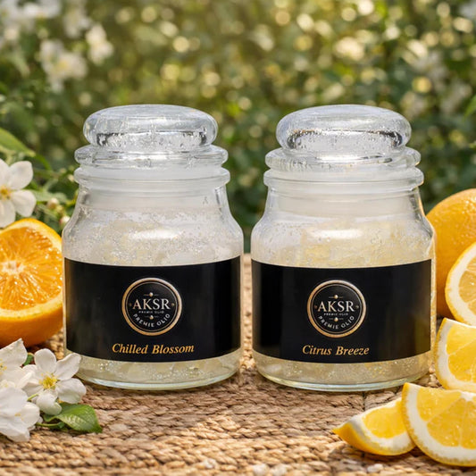 Set of 2 Citrus Breeze & Chilled Blossom Bhimseni Camphor Jar