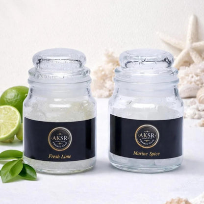 Set of 2 Marine Spice & Fresh Lime Bhimseni Camphor Jar