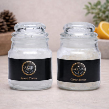 Set of 2 Spiced Timber & Citrus Breeze Bhimseni Camphor Jar