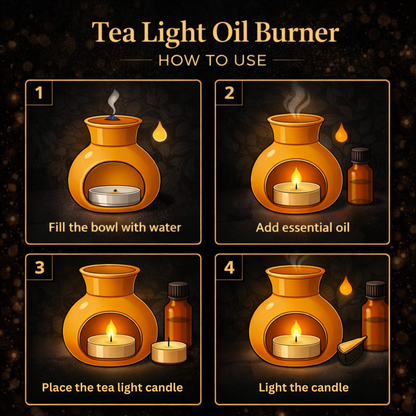 Midnight Black Tea light Diffuser